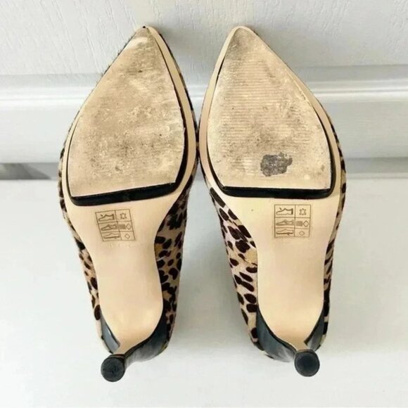 Aldo Leopard Print High Heel Pumps Pointed Toe Platform Brown Tan Size 7.5 - Picture 9 of 16
